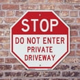 thumbnail image 4 of Stop Do Not Enter Private Driveway (2 Pack) 10 inch X 10 inch Octagon Plastic Sign Weather Resistant, UV Protected for Workplace, Private Property, and Construction Site, Made in the, 4 of 7