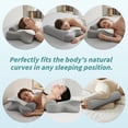 thumbnail image 4 of NEYGLIM Cervical Neck Pillows with Detachable Cervical Neck Roll for Neck & Shoulder Pain Relief, Pregnancy Pillows with Cooling Cover for Improves Sleep, 4 of 8