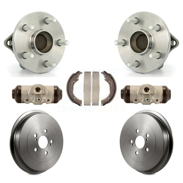 Transit Auto Rear Wheel Cylinders and Drum & Shoes Hub Bearing Assembly Kit for Car 2009-2013 Toyota Corolla K7D-101483