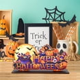 thumbnail image 1 of Happy Halloween Wooden Table Decoration Pumpkin Bat Ghost Faceless Trick or Treat Ornaments for Halloween Party DecorationAUnited Kingdom He Qiyong unisex, 1 of 1