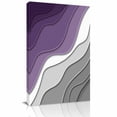 thumbnail image 2 of Canvas Wall Art Abstract Beach Canvas Art Print Aesthetic Grey to Purple Gradient Pictures Wall Decor for Living Room Bedroom Artwork Decorations Stretched Framed Ready to Hang 8"x10", 2 of 9