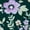 Emerald Green Field Floral, variant on Plus Size Mockneck Long-Sleeve Tunic