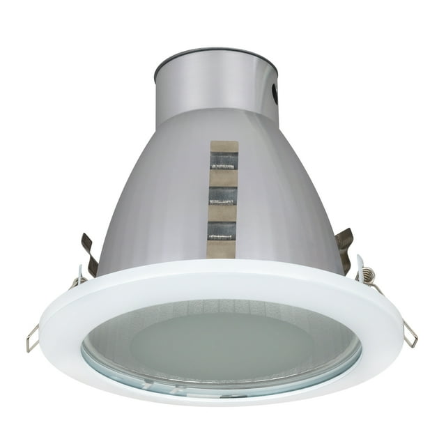 Estevez Luminario empotrable Praktik Glass 12 cm, Foco E26, acabado blanco