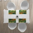 thumbnail image 3 of Ambesonne Japanese Place Mats Set of 4, Garden with Old Bridge, Standard Size, Green Orange, 3 of 4