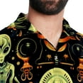 thumbnail image 5 of Alien Men's Short Sleeve Beach Shirts, Casual Button Down Poplin Printed Summer Tops - Unisex, 5 of 6