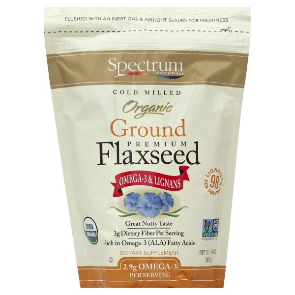 Spectrum Essentials Organic Ground Flaxseed & Omega3 Supplement, 14 Oz