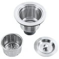 thumbnail image 3 of Kitchen Sink, 30 inch Apron-front Farmhouse 16 Gauge 304 Stainless Steel Deep Single Bowl with Strainer & Bottom Grid, 3 of 8