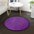 thumbnail image 5 of Dreamtimes Purple Glitter Texture Backg Round Area Rug 3Ft Small Round Area Rug Soft Bedroom Entryway Foyer Throw Mat Washable Non-Shedding Non-Slip Sofa Nursery Carpet, 5 of 5