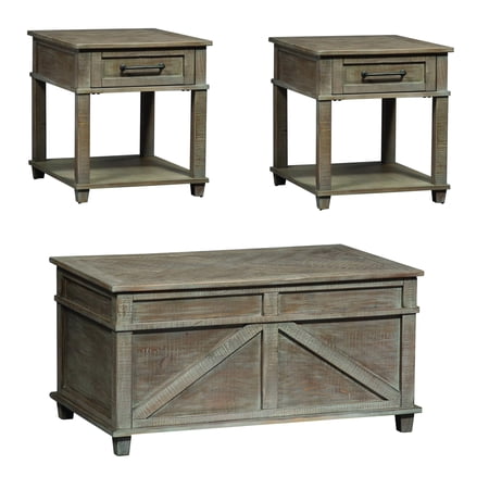 Liberty Furniture Parkland Falls Opt 3 Piece Living Room Table Set – Brown