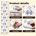 thumbnail image 5 of Crab Peel and Stick Wallpaper 23.6in x 9.8ft Blue Crab Coral Soft Pastel Colors Contact Paper Vinyl Waterproof Self Adhesive Wall Paper for Bedroom Shelf Cabinet Renter Friendly, 5 of 8