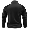 thumbnail image 4 of Xzbqbs Mens Long Sleeve Shirts Casual Quarter Zip Stand Collar Pullover Slim Fit Lightweight Shirts Stretch Outdoor Workwear Shirts, 4 of 4