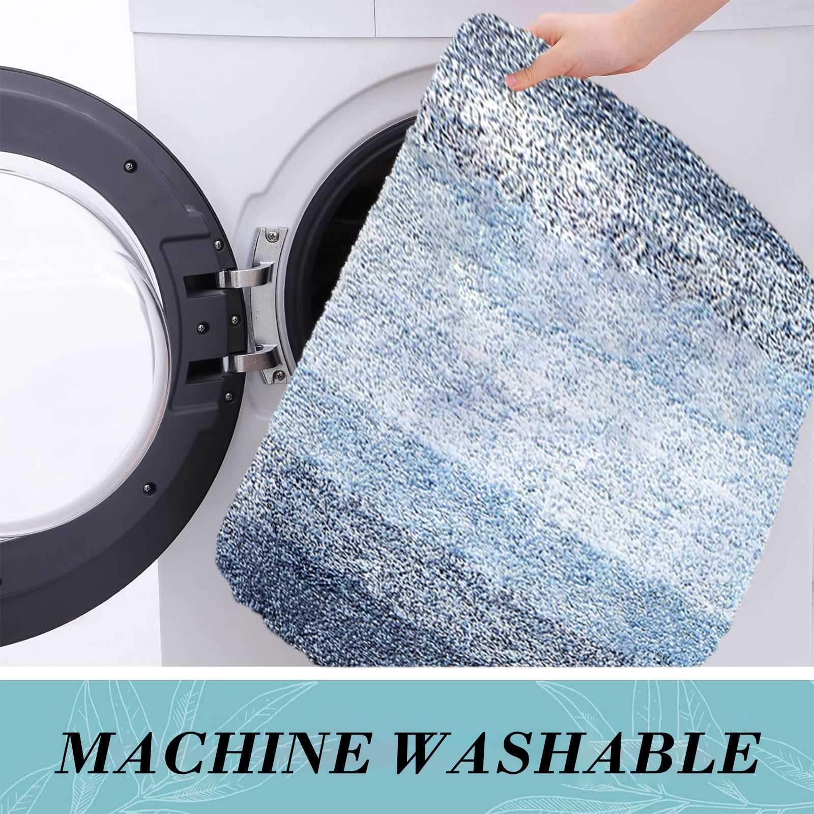 Under $5! InsCrazy Bathroom Rugs Bedroom Mat Flocking Carpet Plushes Rug Bathroom Absorbent Non-Slip Mats Kitchen Foot Mats Machine Wash Bathroom Rugs for Bedroom Bath Tub 20" x 30"