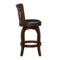 thumbnail image 2 of Weston Home Shapel Round Swivel Scroll Back 24" Counter Height Stool, Cherry/Black, 2 of 7