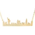 thumbnail image 1 of Collar de Metal Cepillado Hecho a Mano en Nueva York Dorado, 1 of 2