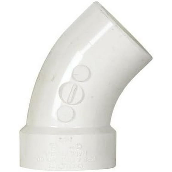 Charlotte Pipe Street Elbow Pvc Dwv 1-1/2 " 45 Deg. Schedule 40