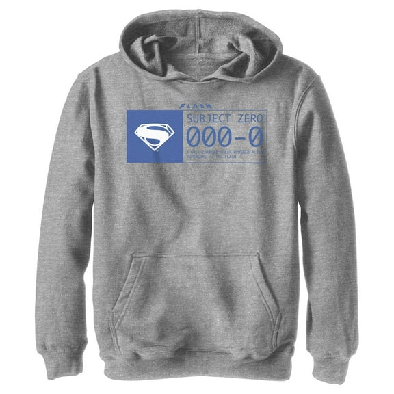 Boy's The Flash Supergirl Subject Zero Blue  Pull Over Hoodie Athletic Heather X Large