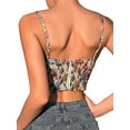thumbnail image 6 of Caoirhny Women Vest Tops, Sleeveless V Neck Floral Print Retro Irregular Hem Casual Party Street Fall Spring Summer Sling Vest, 6 of 7