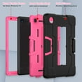 thumbnail image 5 of SaniMore Hybird Case for TCL Tab 8 LE 2023, Rugged Heavy Duty Protective Case Hidden Kickstand Dual Angle Stand Shockproof Anti-drop for TCL Tab 8 LE 2023, Black+Rose, 5 of 11