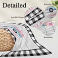 thumbnail image 2 of Valentine's Day Pillow Covers, Linen Long Throw Pillow Case, Blue Love Truck Buffalo Plaid Romantic Wood Holiday Pillow Protector Decorative Cushion Cover for Living Room/Bedroom 20" x 36", 2 of 8