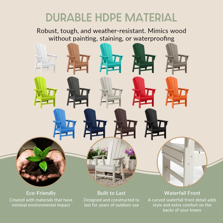 WestinTrends Malibu Adirondack Dining Chair, Sand photo 4