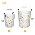 thumbnail image 3 of Goofa Watercolor Floral A Printed Circular Hamper,Laundry Basket with Handles,Storage Baskets Foldable,Large Capacity Laundry Hamper-, 3 of 6