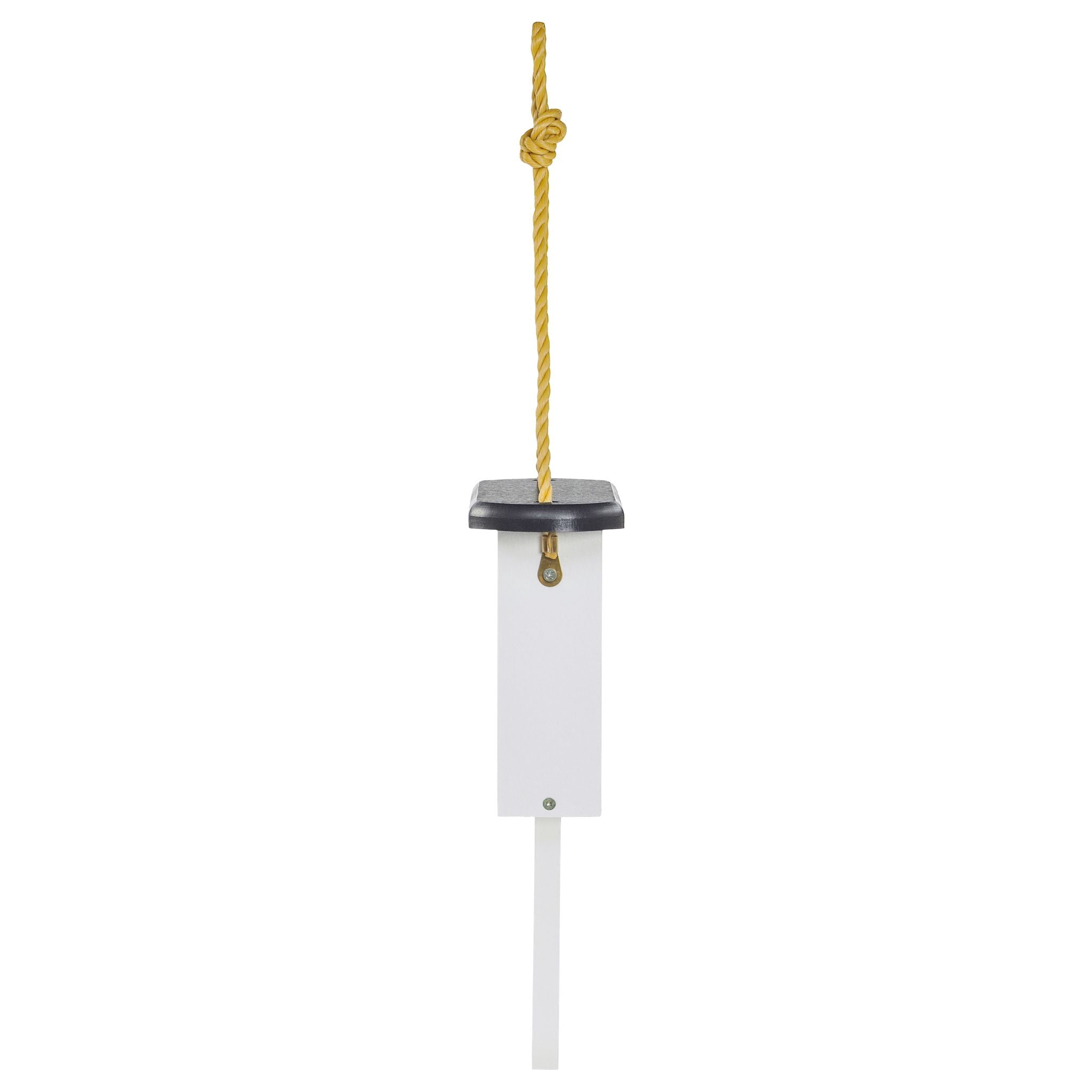 Birds Choice Modern Farmhouse Hanging Suet Bird Feeder with Tail Prop, Black/White