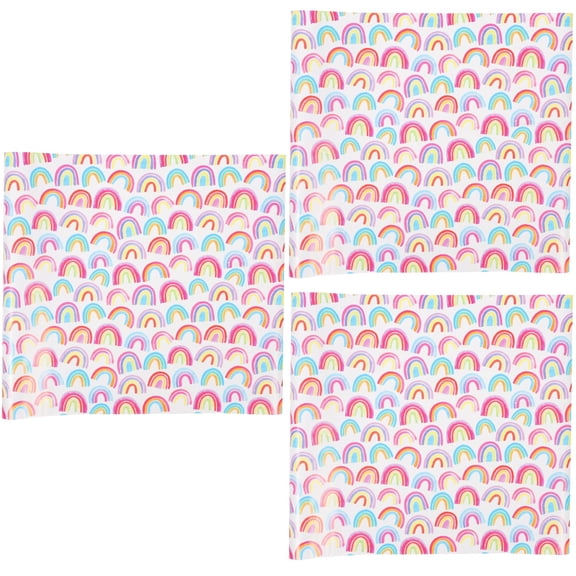 3pcs Gift Packing Paper Diy Wrapping Paper Gift Wrapping Paper Rainbow Pattern Gift Box Wrapping Paper