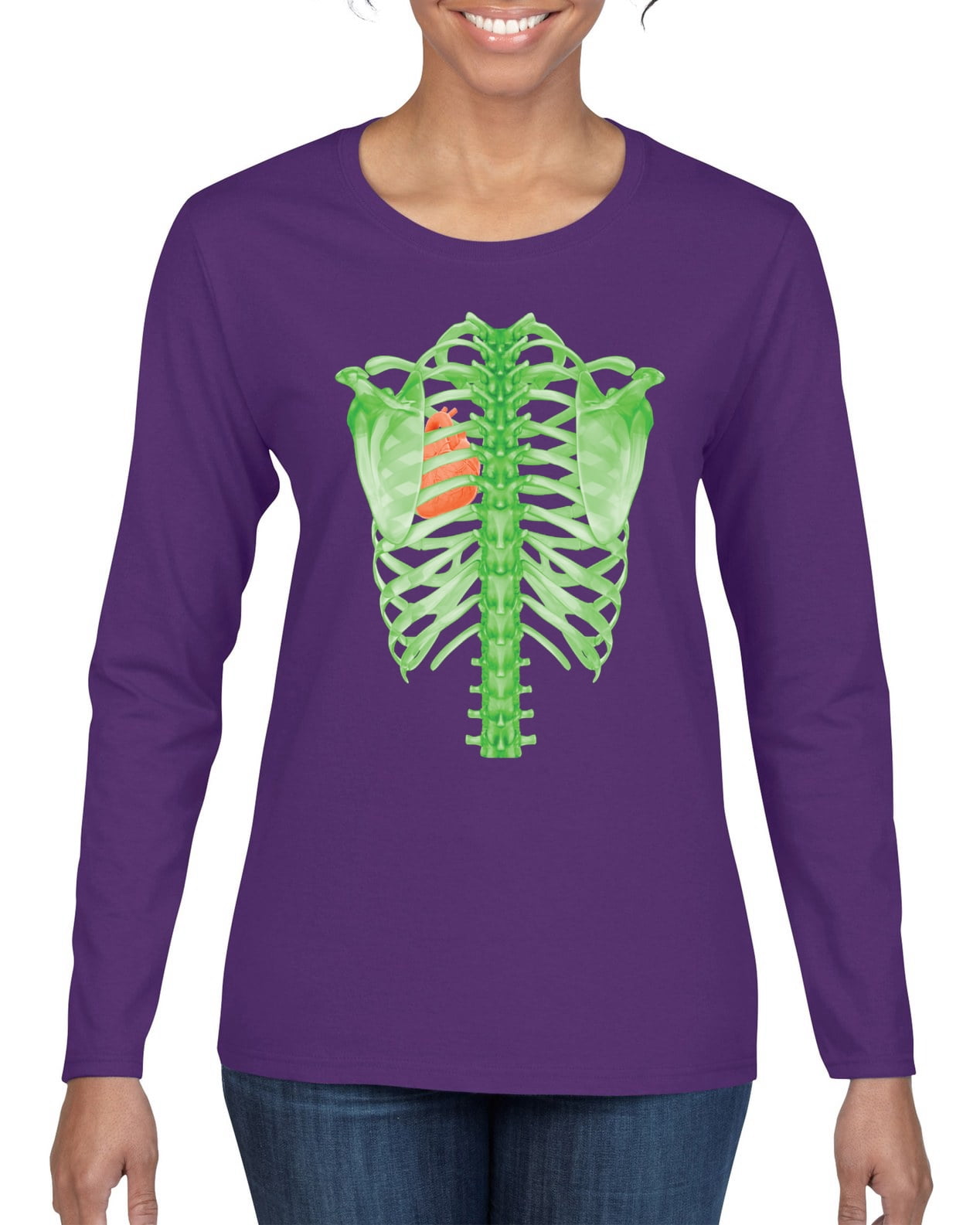 purple skeleton shirt