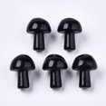 thumbnail image 2 of Natural Obsidian GuaSha Stone Gua Sha Scraping Massage Tool for SPA Relaxing Meditation Massage Undyed Mushroom Shaped 21x16mm, 2 of 3