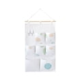 thumbnail image 2 of ShaoXinWan Multi Compartment Fabric Storage Organizer, Foldable Ventilated Wall Hanging Pocket Bag, Multi Size Sundry Caddy for Bathroom Bedroom Cosmetic & Dorm Storage, 2 of 7