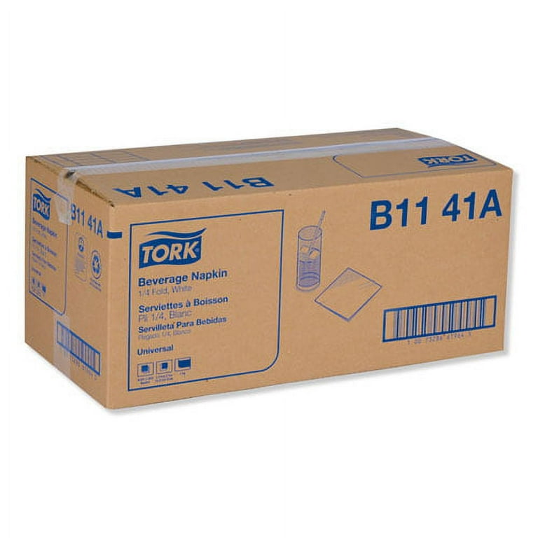 Universal Beverage Napkin, 1-Ply,9.13 x 9.13, 1/4 Fold, Poly-Pack, White, 4000/Carton Universal Beverage Napkin, 1-Ply,9.13 x 9.13, 1/4 Fold, Poly-Pack, White, 4000/Carton
