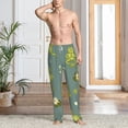 thumbnail image 4 of Salouo Cute Yoga Frogs Print Pajama Pants for Men, Lounge Pants Elastic Waistband Casual Men's sleepwear Loungewear Sleep Pajama Pant -Small, 4 of 7
