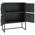 thumbnail image 2 of vidaXL Haut Buffet Noir 80x35x100 cm Acier, 2 of 5