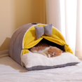 thumbnail image 2 of Cama para dormir para gatos, casa para perros, perrera para cachorros de invierno, cueva suave para s, suministros para mascotas 70cmx52cmx40cm Zulema Cama para gatos, 2 of 8