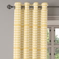thumbnail image 3 of Ambesonne Vintage Grommet Curtain, Gingham Pattern Heart Shape, 50" x 63", Mustard and White, 3 of 6