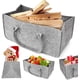 thumbnail image 1 of Bolsa de fieltro, bolsa para leña, cesto para leña, estante para periódicos de fieltro, cesto para periódicos, cesto de almacenamiento de alta calidad que se puede cargar con mucha madera, 1 of 6