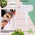 thumbnail image 2 of HOMEIORA Plant Labels 100Pcs 4 InchT-Type Plant Name Tags Garden Seed Labels Markers Plastic Tag for Outdoor Waterproof Plant Label Stakes with Permanent Marking Pen, White, 2 of 8