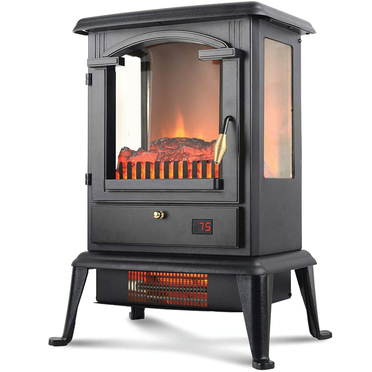 LifeSmart 3 Sided Flame View Infrared Stove Heater
