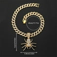 thumbnail image 4 of Men Women Hip Hop New Fashionable and Personalized Spider  Pendant Necklace 15mm Crystal Cuban Chain HipHop Iced Out Bling Necklaces Fashion Charm Jewelry, 4 of 6