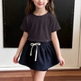thumbnail image 3 of FRSASU Girls T Shirts 100% Cotton Short Sleeve Tops Kids Summer Casual Crewneck Basic Tees 3-15 Years Black, 3 of 5