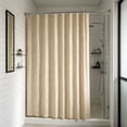 thumbnail image 4 of Stone Texture Silver Foil Shower Curtain, 72" Thickened Waterproof Bathroom Partition, Modern Home Decor Curtain for Tub & Shower Stall, Rust Proof Grommets​, Beige, 4 of 5