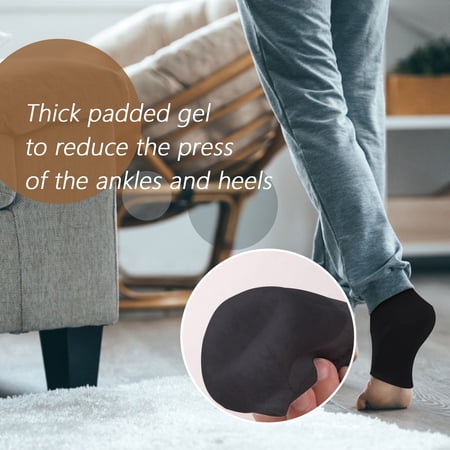 Moisturizing Heel Socks  3 Pairs Of Gel Toeless Socks  Open Toe Socks  Heel Treatment For Dry Cracked Feet To Soften And Repair