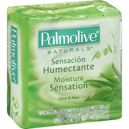 Palmolive Naturals Moisture Sensation Olive & Aloe Bath Soap, 3.88 oz, 3 count