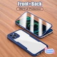thumbnail image 4 of Para Samsung Galaxy M22 M32 A23 M33 A53 A13 A14 5G A04 A04S A04E 360 Fundas De Protección Completa 2 En 1 Transparente Carcasa Para Teléfono Parachoques Suave + Plástico Duro Anti-Caída Cobertura Cubi, 4 of 4