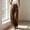 Brown, variant on Olyvenn Women's Solid Color Yoga Pants, Stretch Elastic Waist, Comfortable Everyday Trousers with Side Pockets Beige S