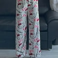 thumbnail image 2 of Halloween Sanrio Hello Kitty Pajama Pants Anime Fleece Double Elastic Fabric Soft Trousers Women Trousers Kawaii Birthday Gift, 2 of 6