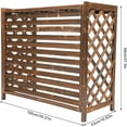thumbnail image 3 of Air Conditioner Fence 39" W x 37" H, Wood Louvered Privacy Screen Fence Panel Pool Equipment Enclosure Outdoor Trash Can Fence, 3 of 18