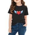 thumbnail image 5 of Piuwrlz Girl Graphic Shirts Tops Girls Short T-Shirts Sleeve Cotton Pullover Black Size 4 Years, 5 of 10