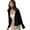 Black, variant on Women Knit Cardigan Long Sleeve Solid Color Button Open Front Loose Fit Draped Cover Up Comfortable Breathable Anti-UV Sun Protection Jacket Cape Coat for Beach Vocation, One Size