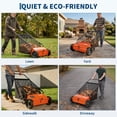 thumbnail image 7 of 26 Inch Push Lawn Sweeper, 7 Cu. ft Grass Cutter, 4 High-Speed Spinning Brushes, Durable Steel Construction, Walk-Behind Leaf & Grass Collector for Yard Cleanup,Orange, 7 of 7